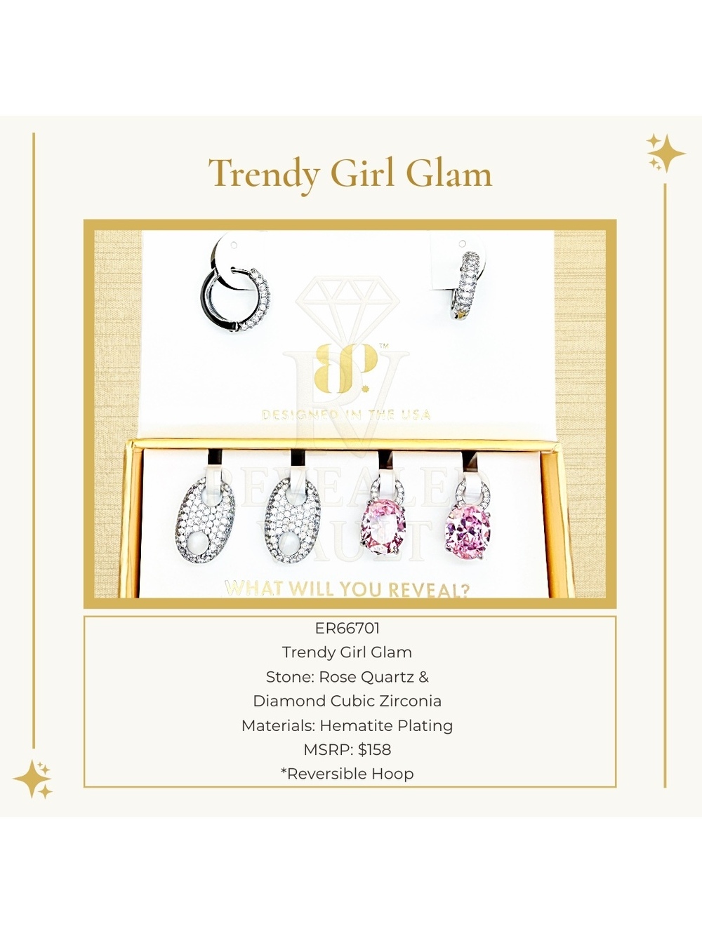 Trendy Girl Glam - Charming Hoops
